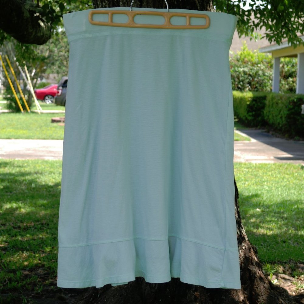 Horny Toad Two-Layer Mint Green & Gray Pull-On Skirt Size M